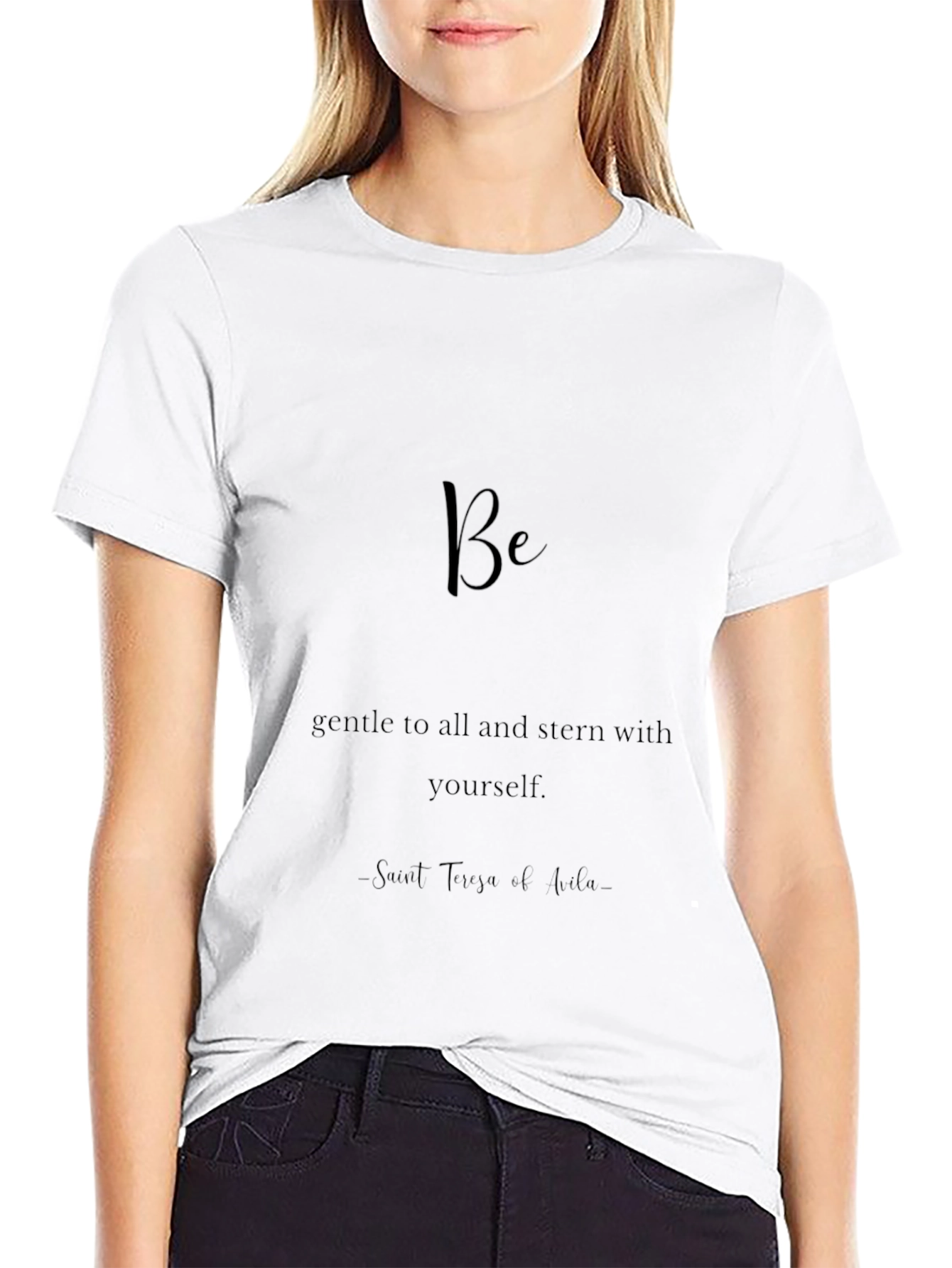 Inspirational Black T-Shirt - Be Gentle