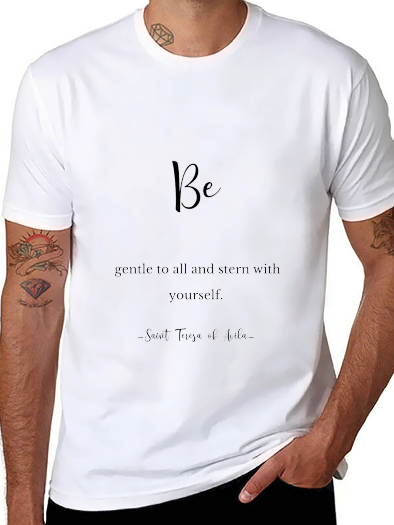Inspirational Black T-Shirt - Be Gentle