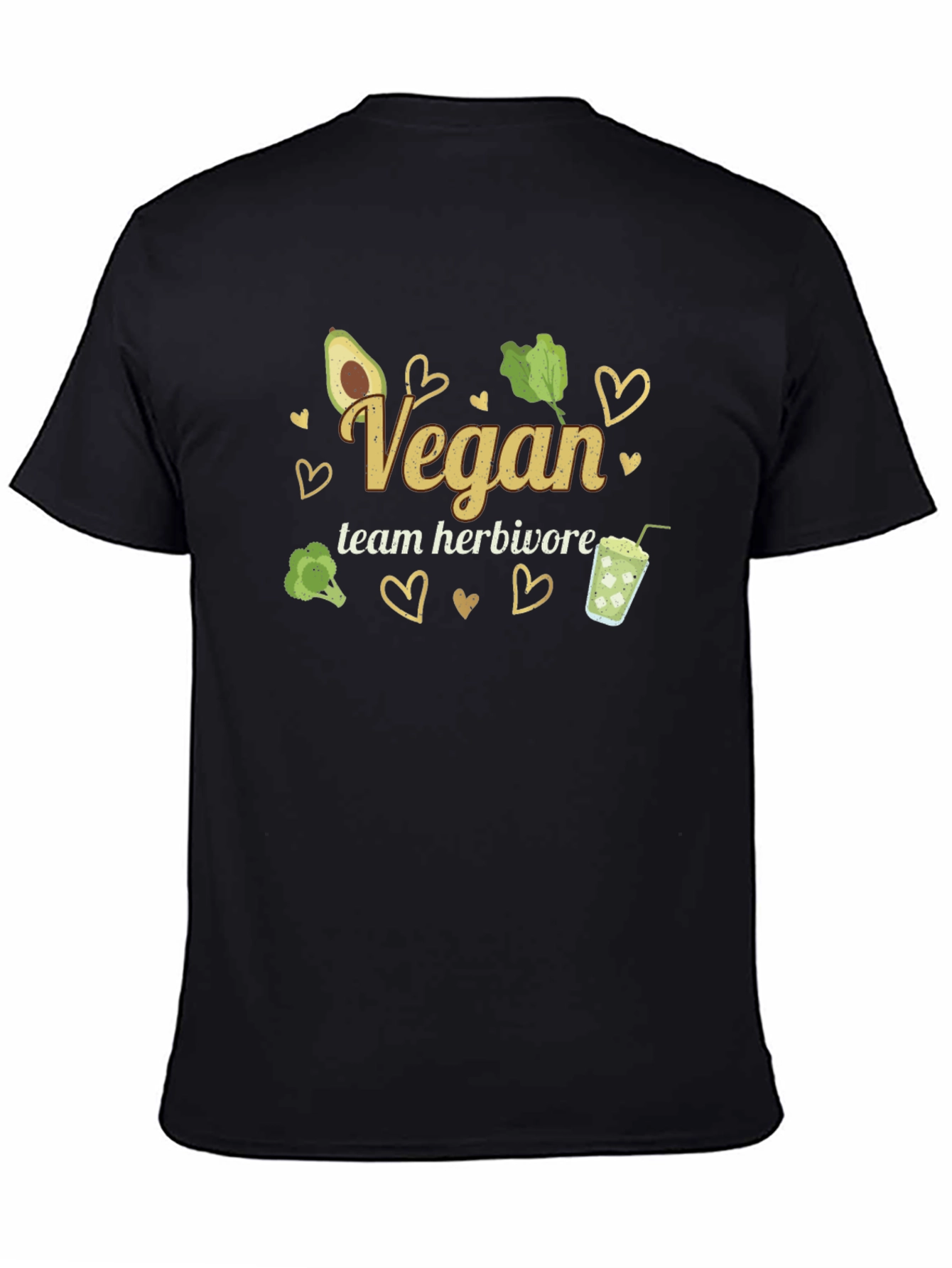 Vegan Team Herbivore Black T-Shirt