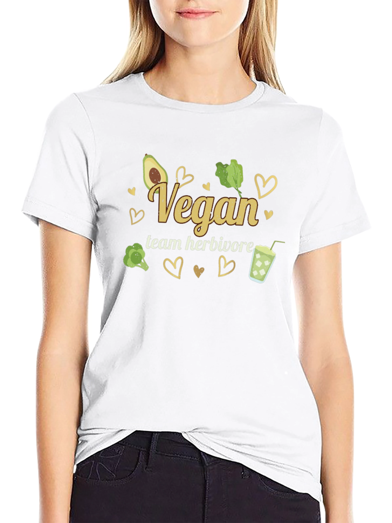 Vegan Team Herbivore Black T-Shirt
