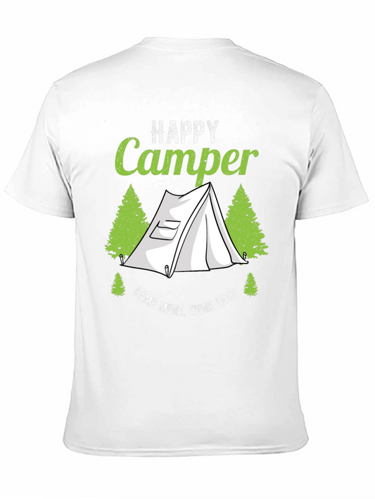 Happy Camper T-Shirt - Camp More Work Less