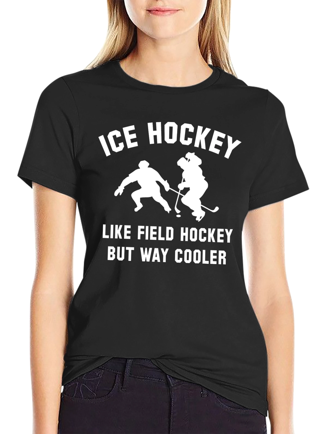 Ice Hockey T-Shirt - Cooler Than Field Hockey!