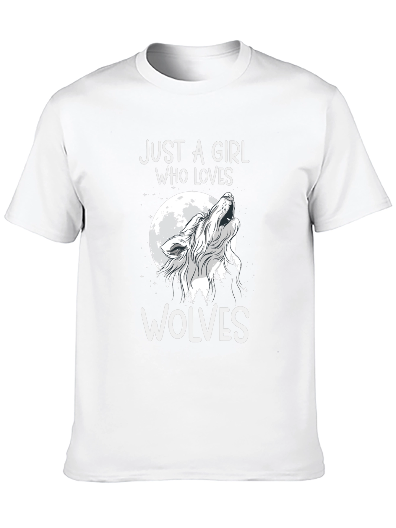 Just A Girl Who Loves Wolves Graphic T-Shirt