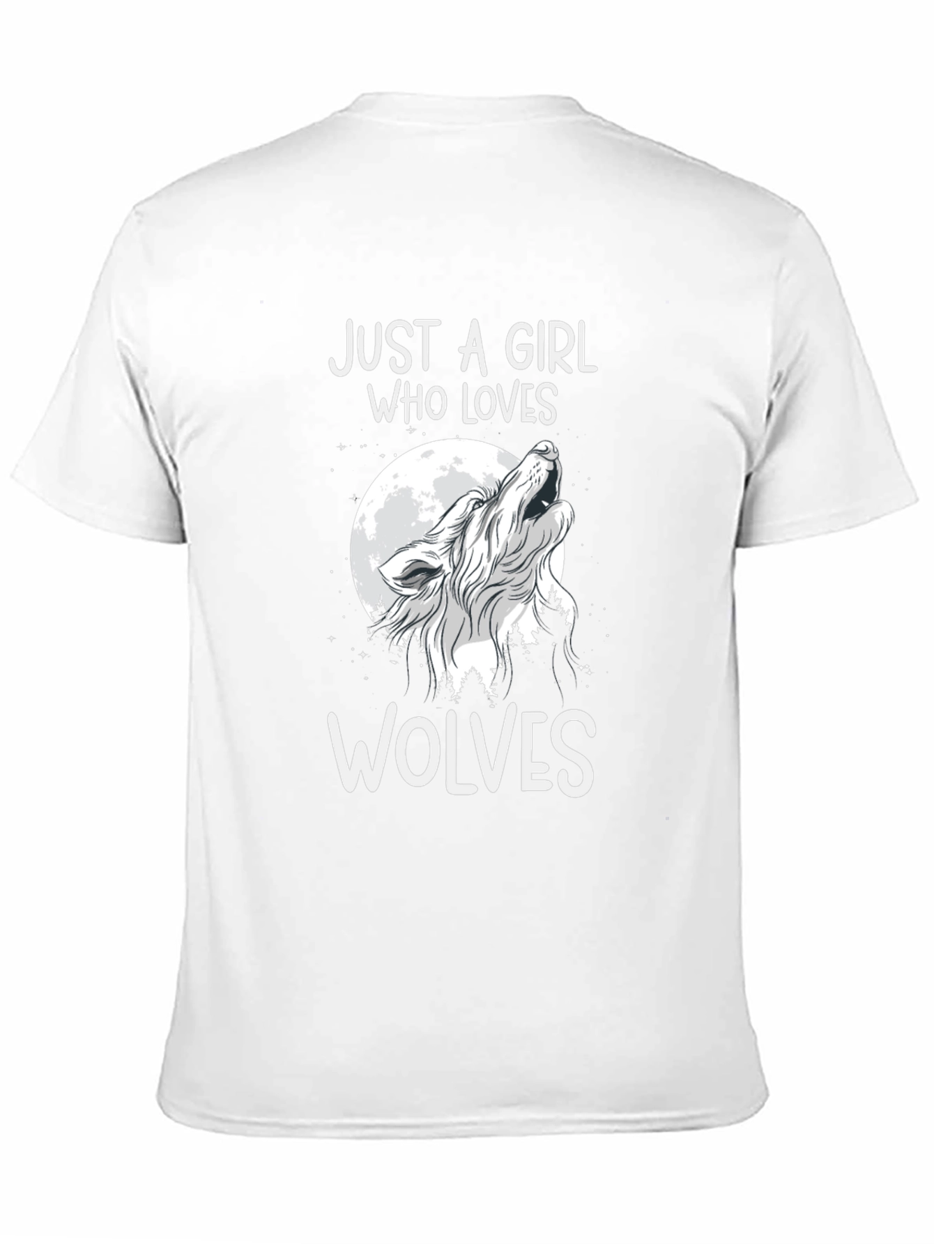 Just A Girl Who Loves Wolves Graphic T-Shirt