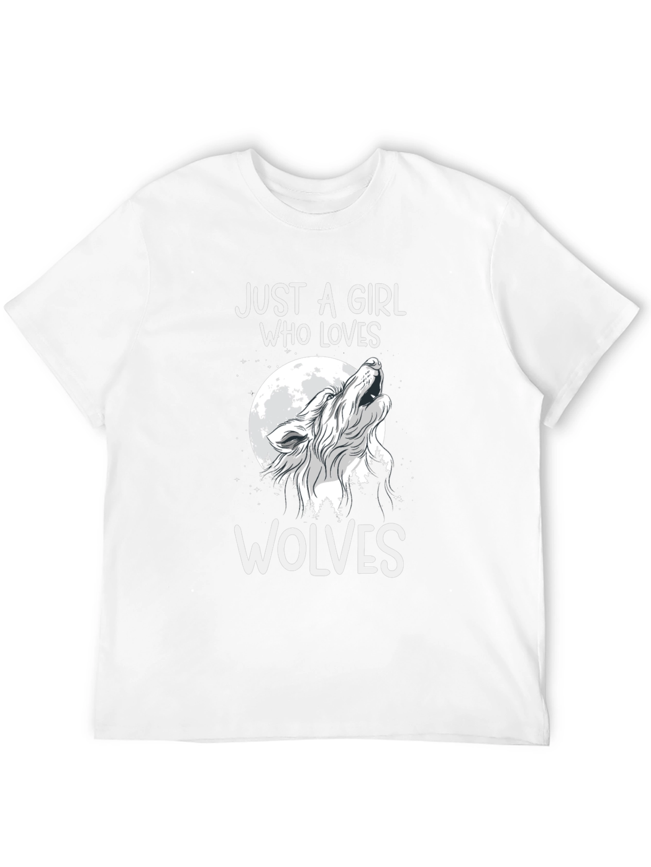 Just A Girl Who Loves Wolves Graphic T-Shirt