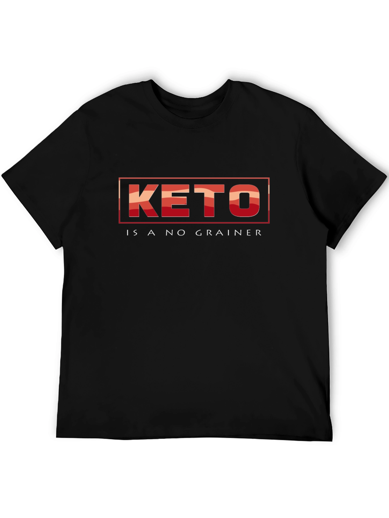 Keto Is A No Grainer Black T-Shirt