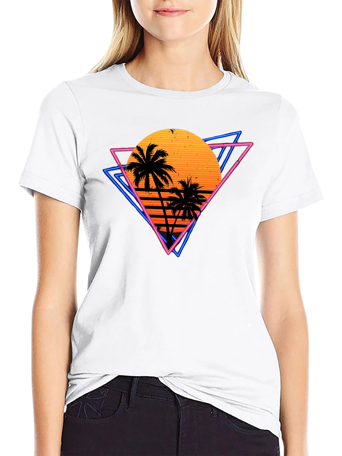 Retro Sunset Palm Tree T-Shirt