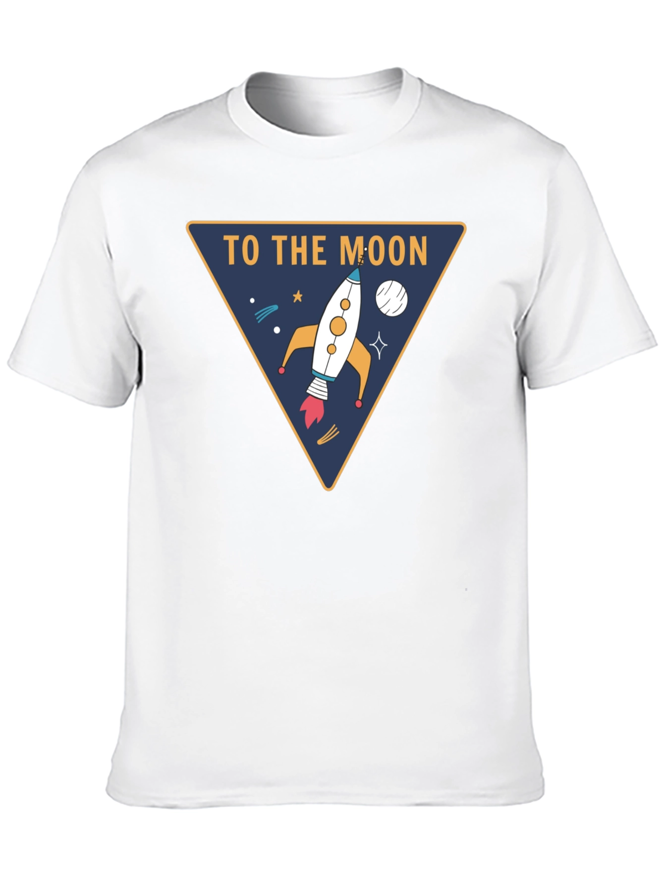 To The Moon Rocket T-Shirt - Black Tee