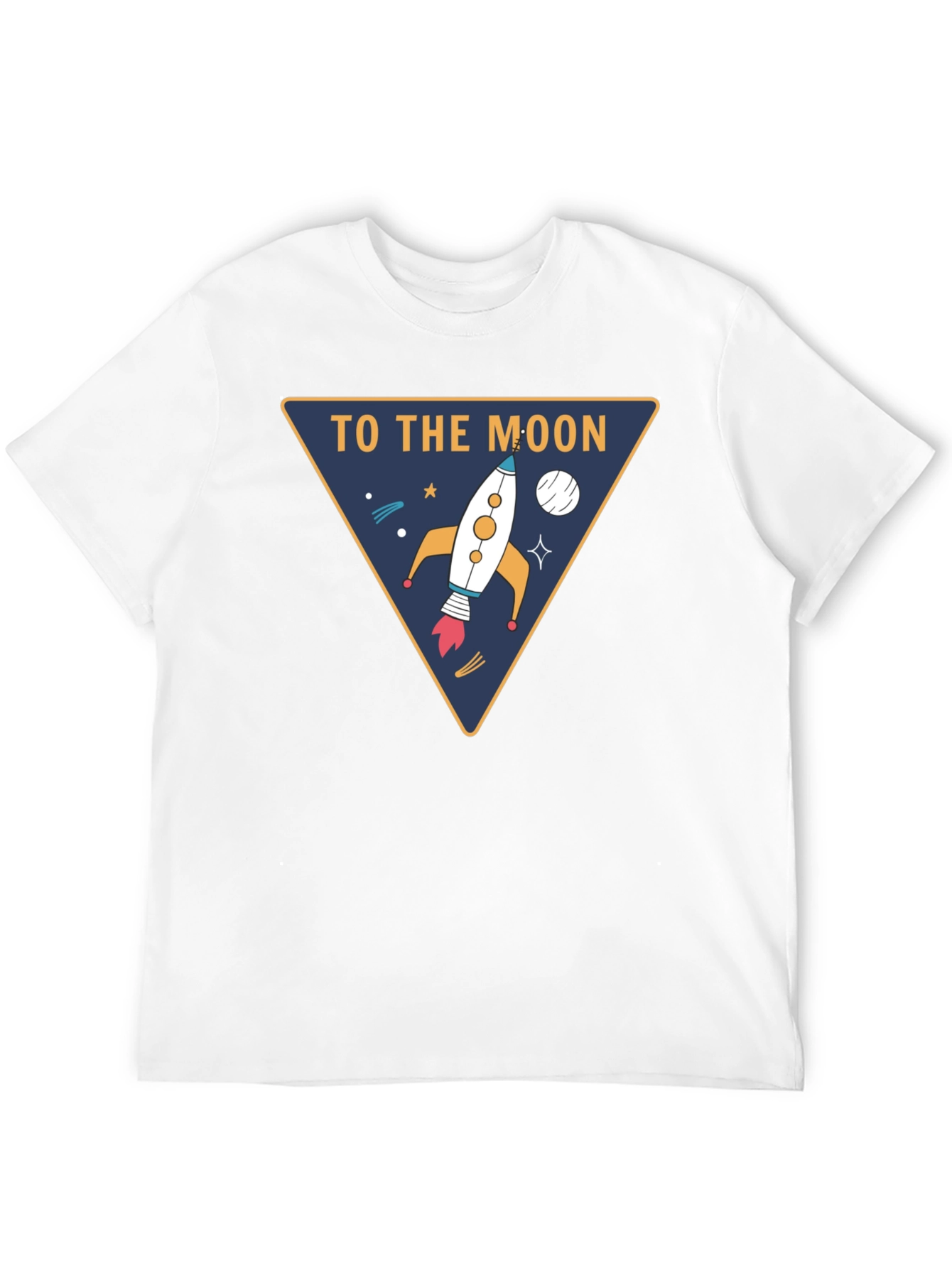 To The Moon Rocket T-Shirt - Black Tee