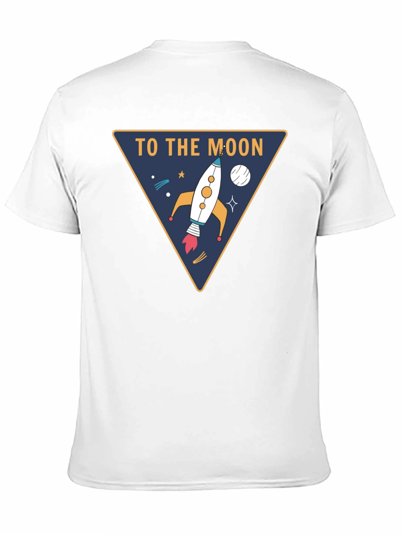 To The Moon Rocket T-Shirt - Black Tee