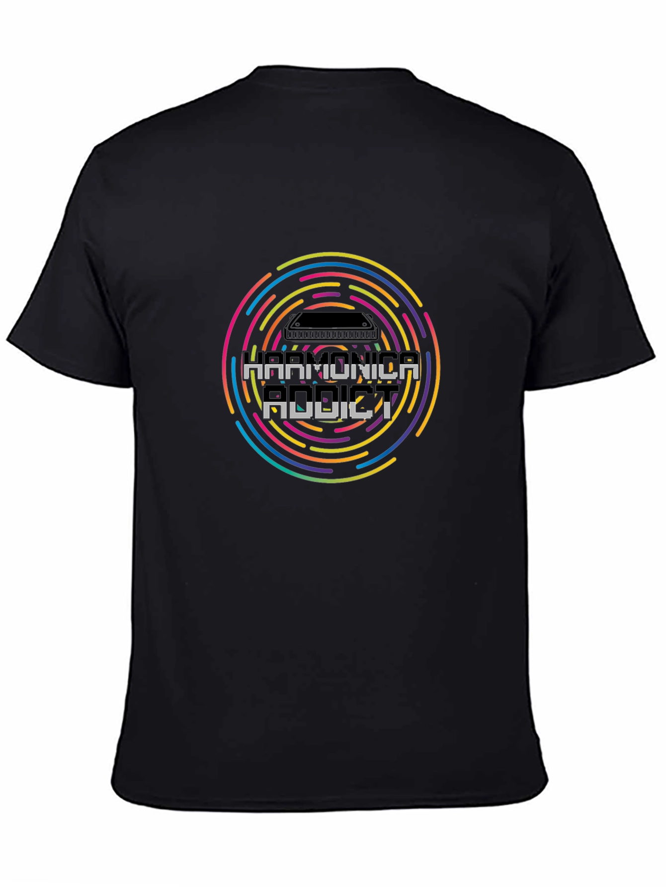 Harmonica Addict T-Shirt - Music Lover Tee