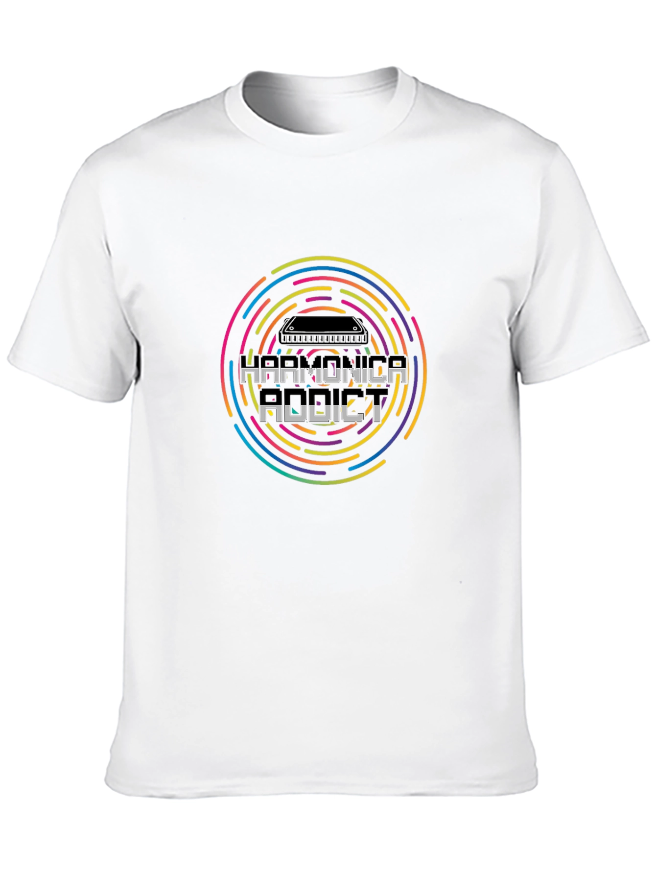 Harmonica Addict T-Shirt - Music Lover Tee