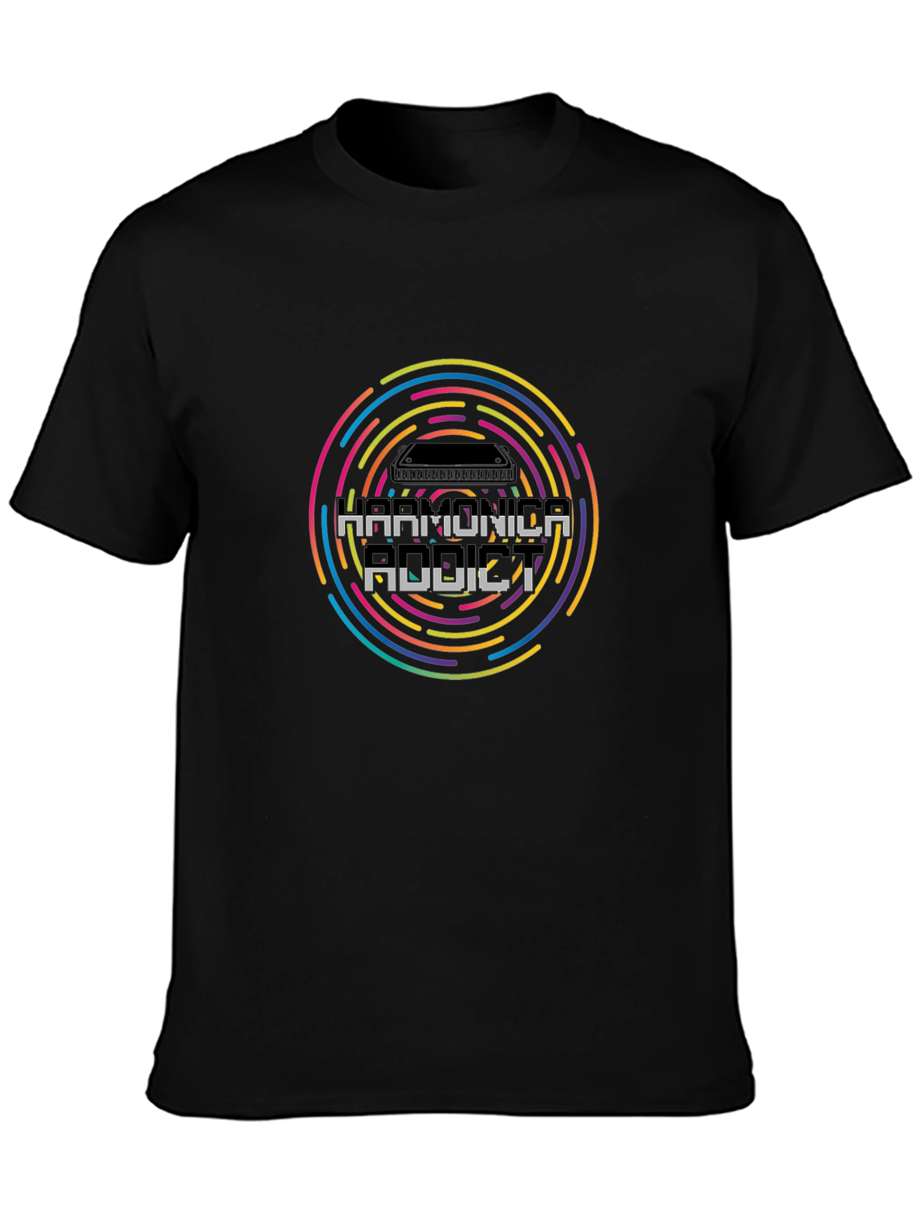Harmonica Addict T-Shirt - Music Lover Tee