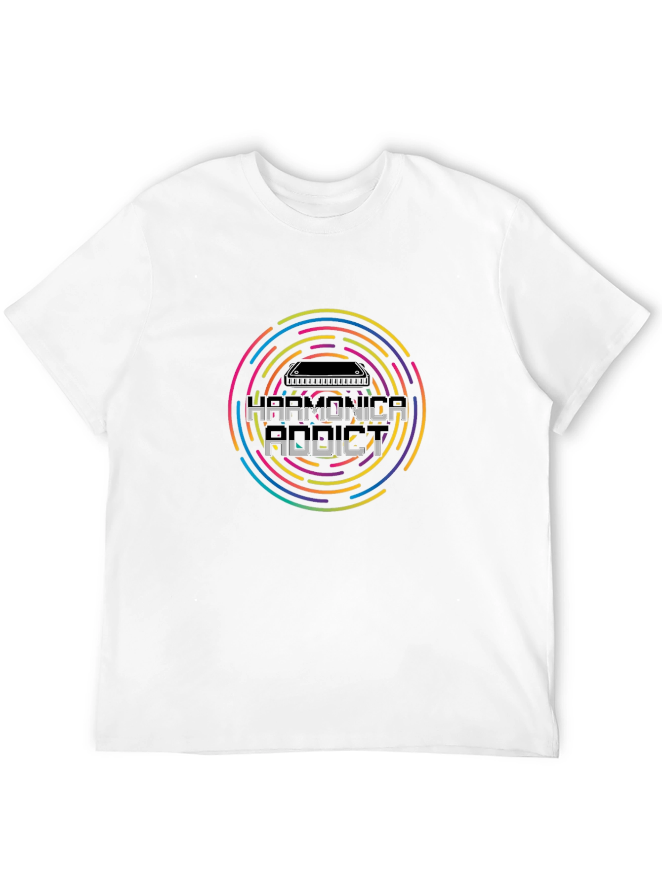 Harmonica Addict T-Shirt - Music Lover Tee