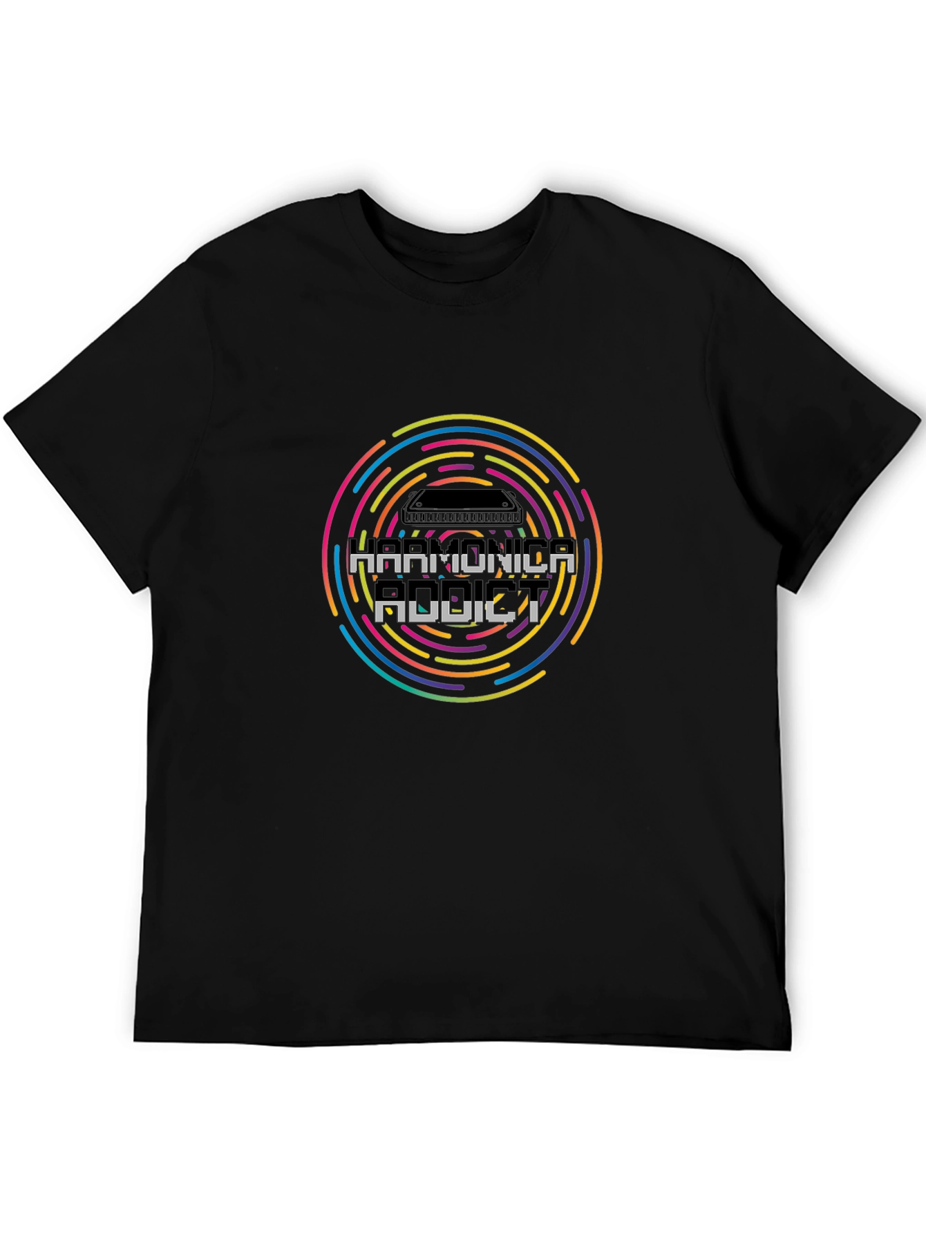 Harmonica Addict T-Shirt - Music Lover Tee