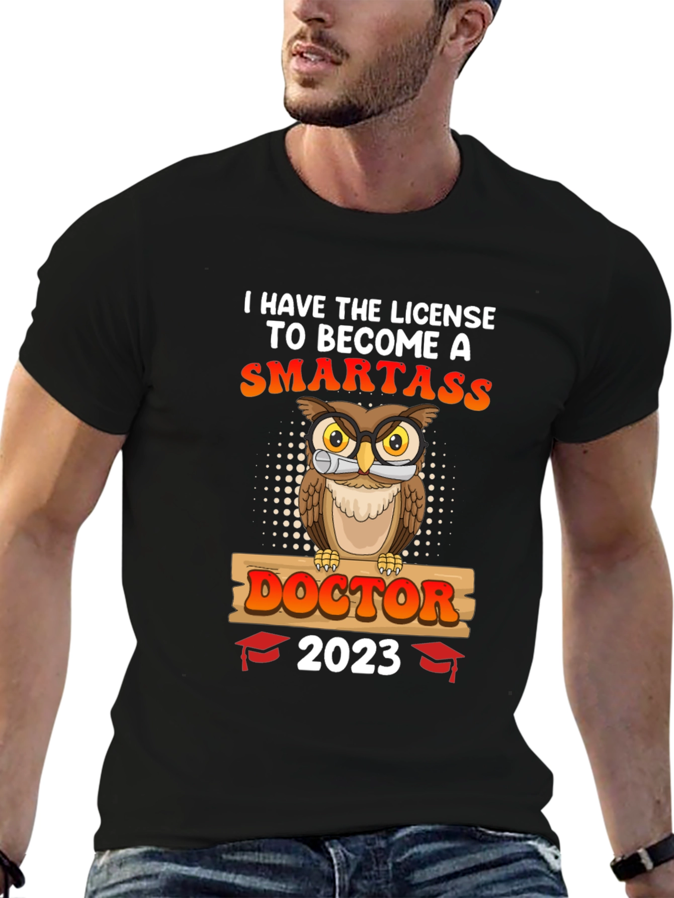 Smartass Doctor 2023 Graduation Owl T-Shirt