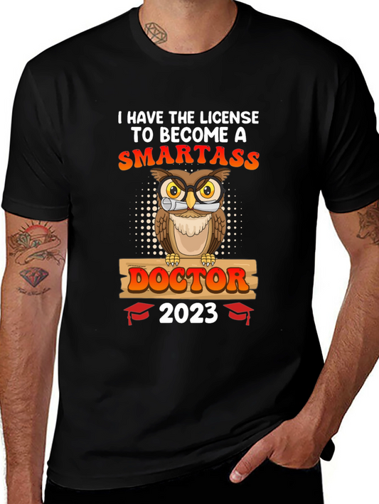 Smartass Doctor 2023 Graduation Owl T-Shirt