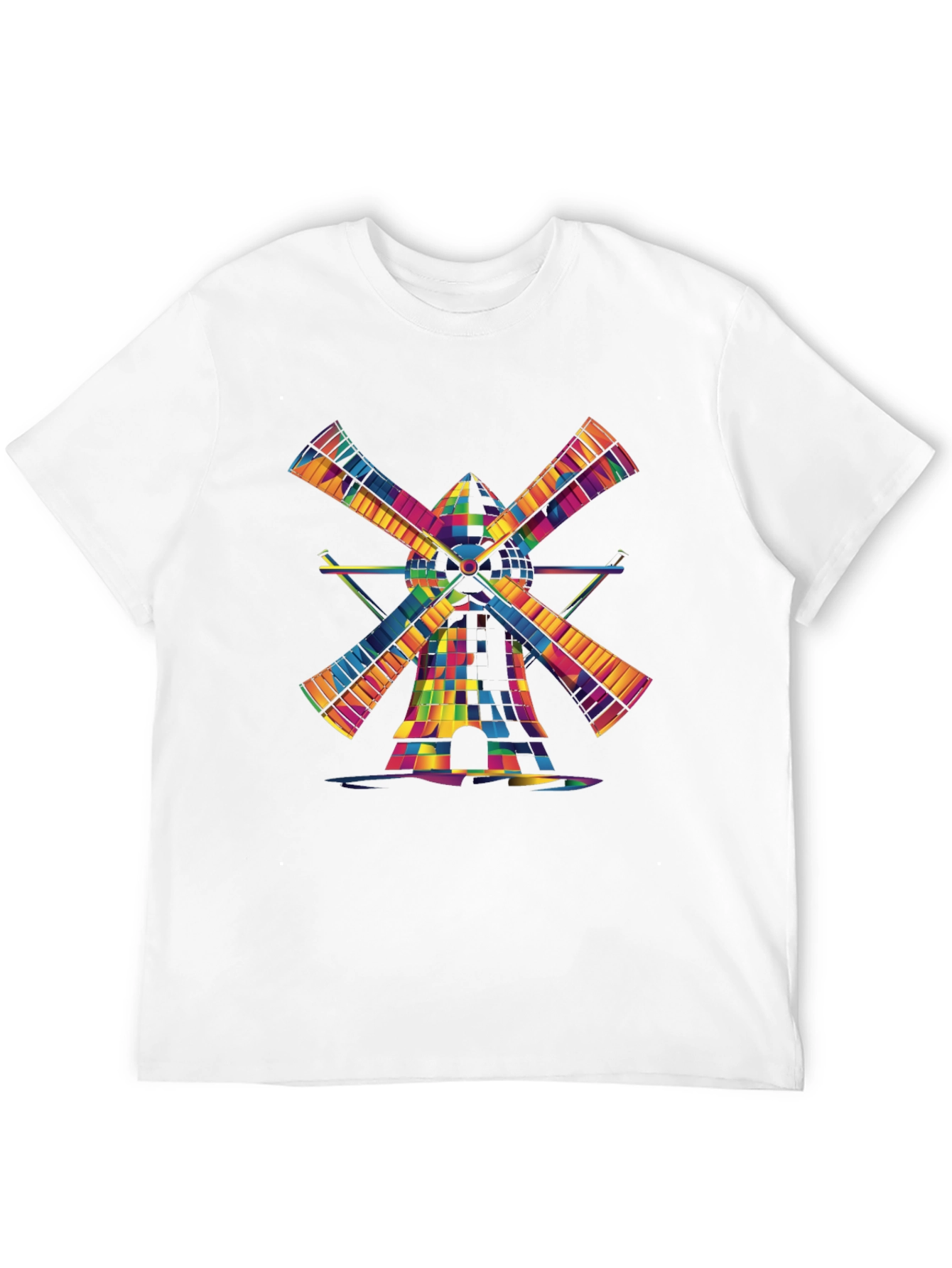 Vibrant Windmill Graphic Tee - Unisex
