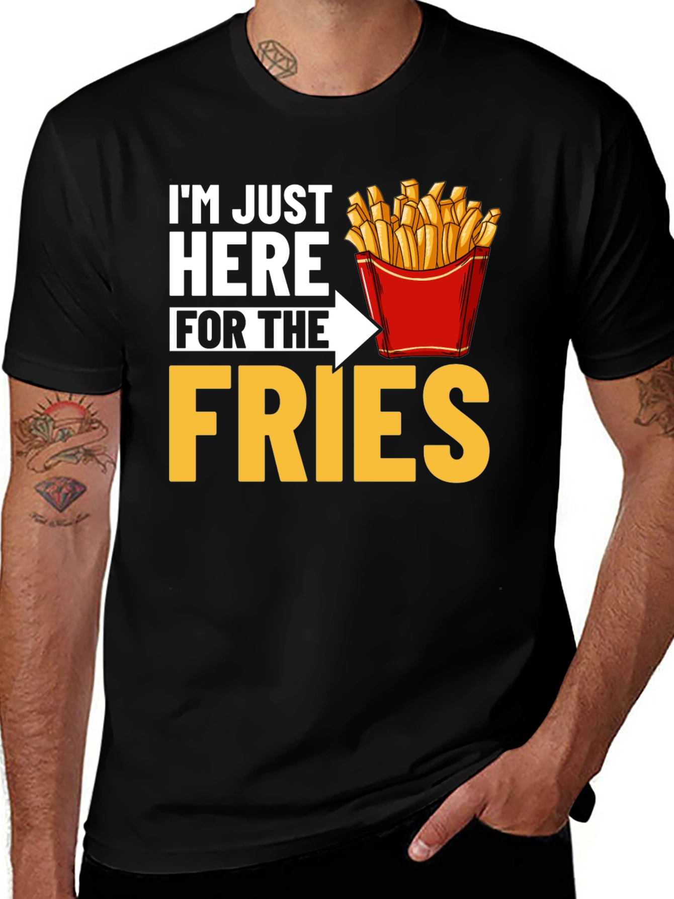 Just Here for the Fries Graphic T-Shirt