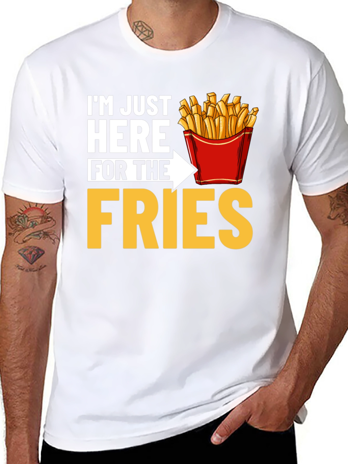 Just Here for the Fries Graphic T-Shirt