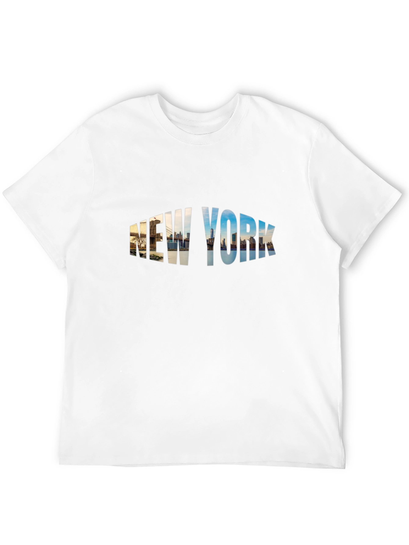 New York Skyline Graphic Print Black T-Shirt