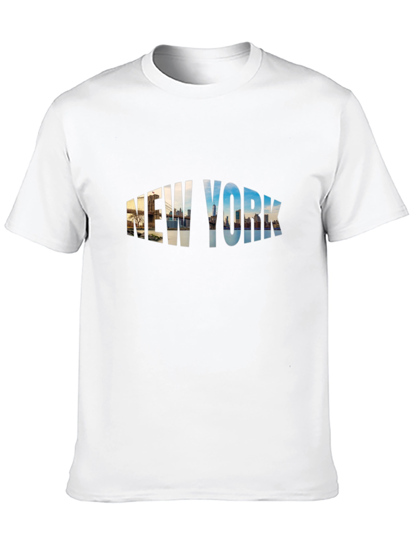 New York Skyline Graphic Print Black T-Shirt