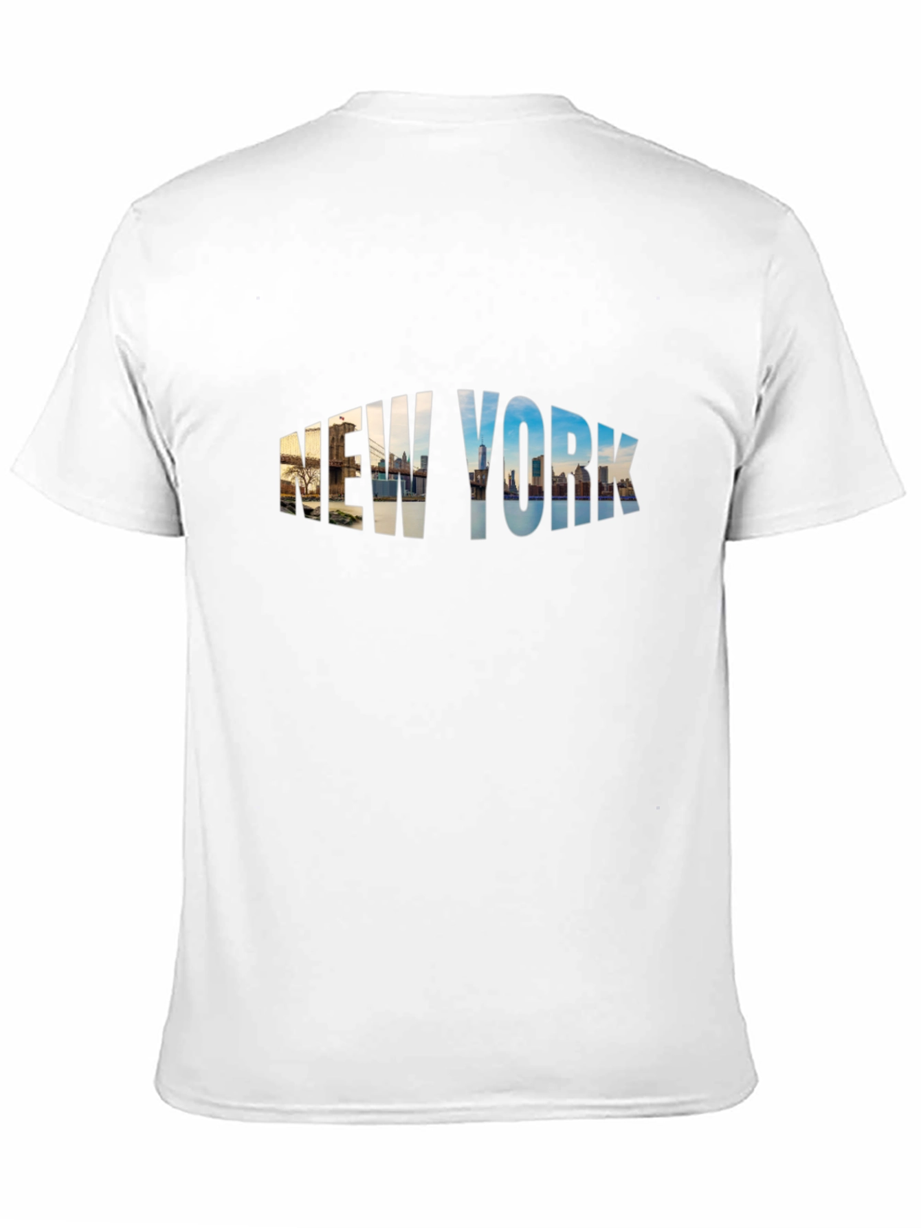 New York Skyline Graphic Print Black T-Shirt