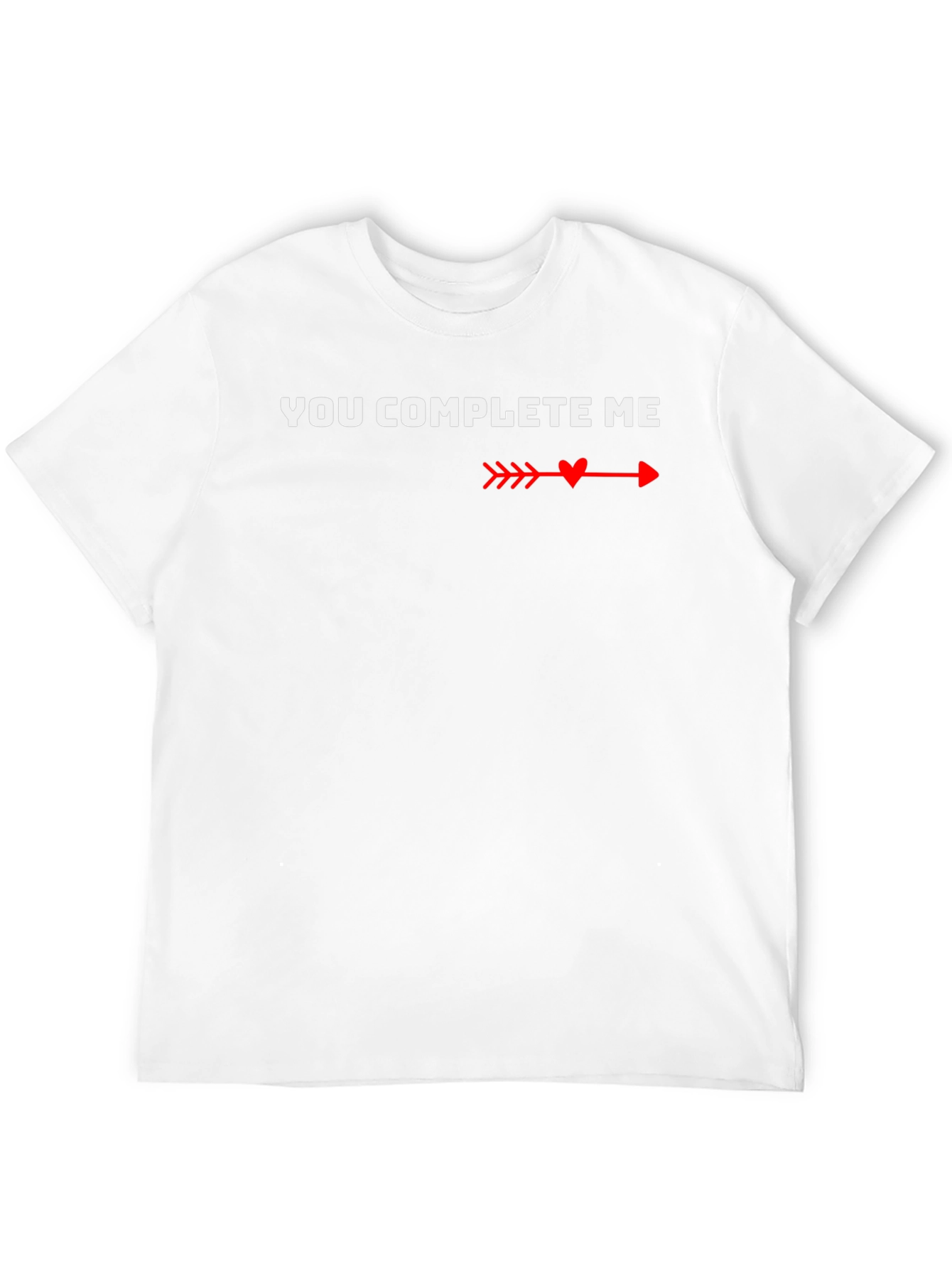 You Complete Me Arrow Heart Graphic Tee - Black