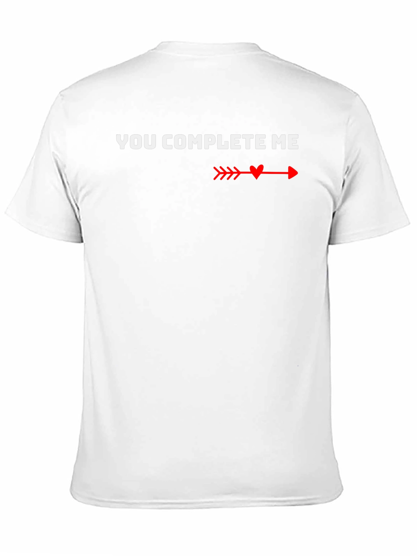You Complete Me Arrow Heart Graphic Tee - Black
