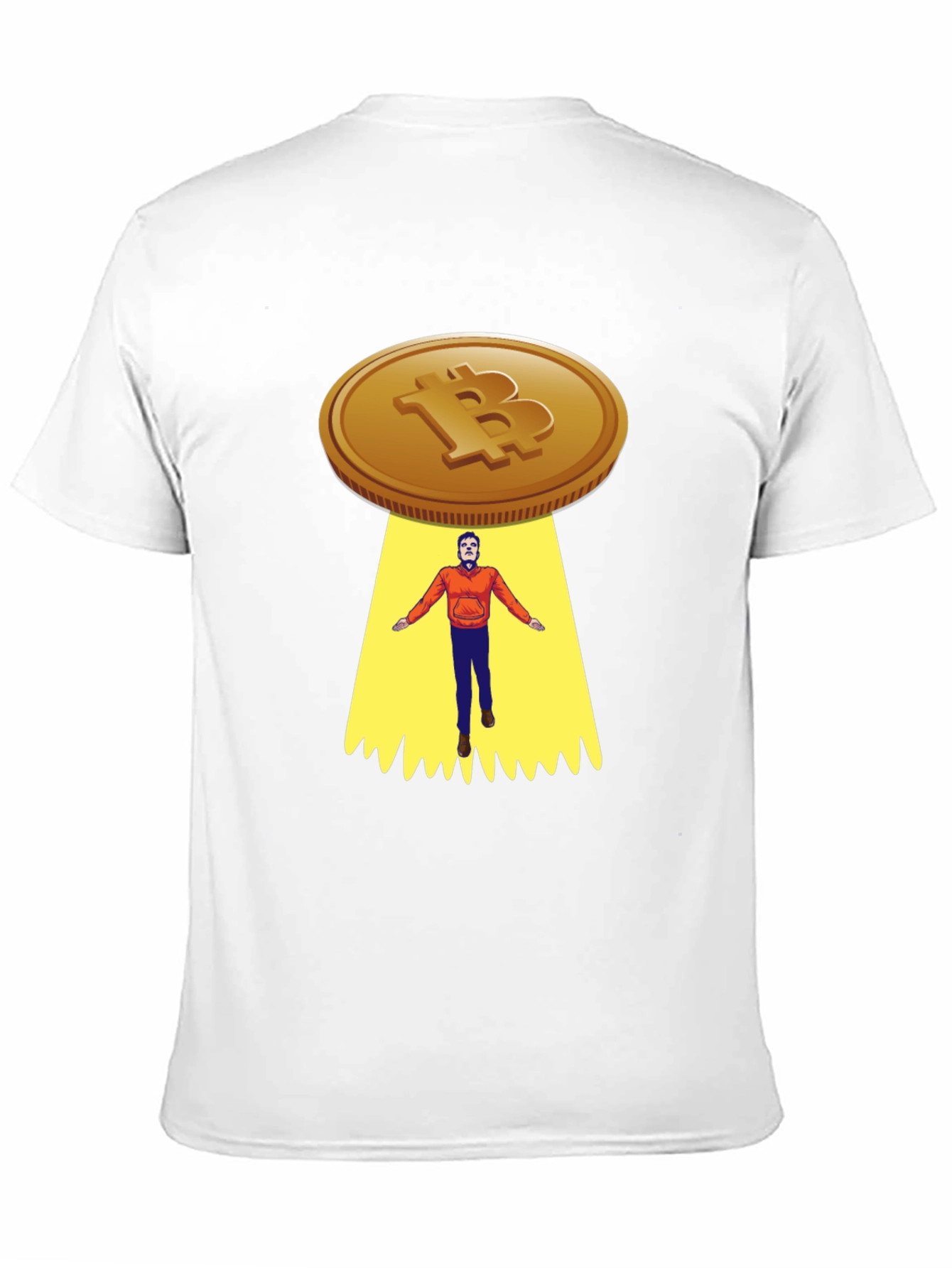 Bitcoin UFO Abduction Graphic T-Shirt