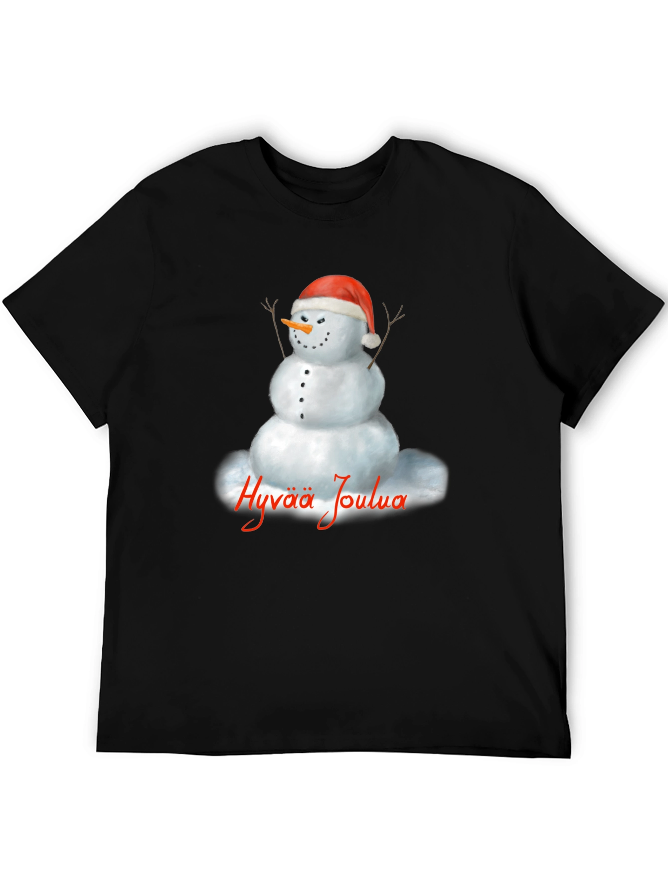 Hyvaa Joulua Snowman T-Shirt - Holiday Tee