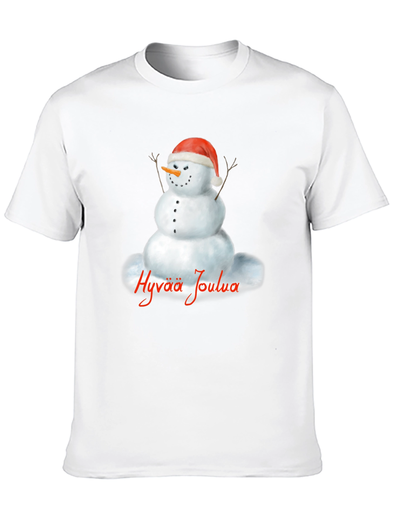 Hyvaa Joulua Snowman T-Shirt - Holiday Tee