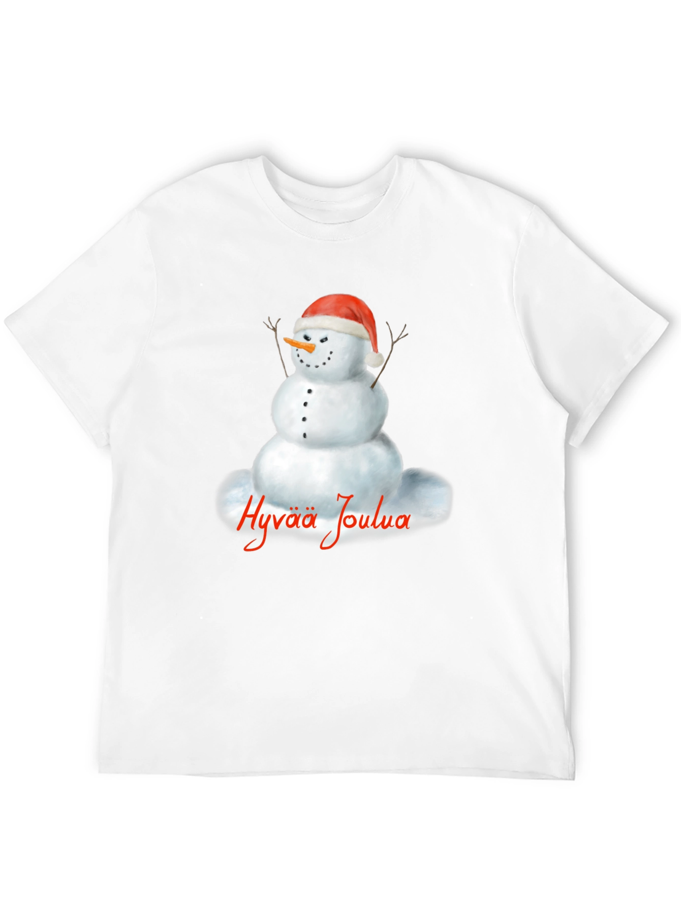 Hyvaa Joulua Snowman T-Shirt - Holiday Tee