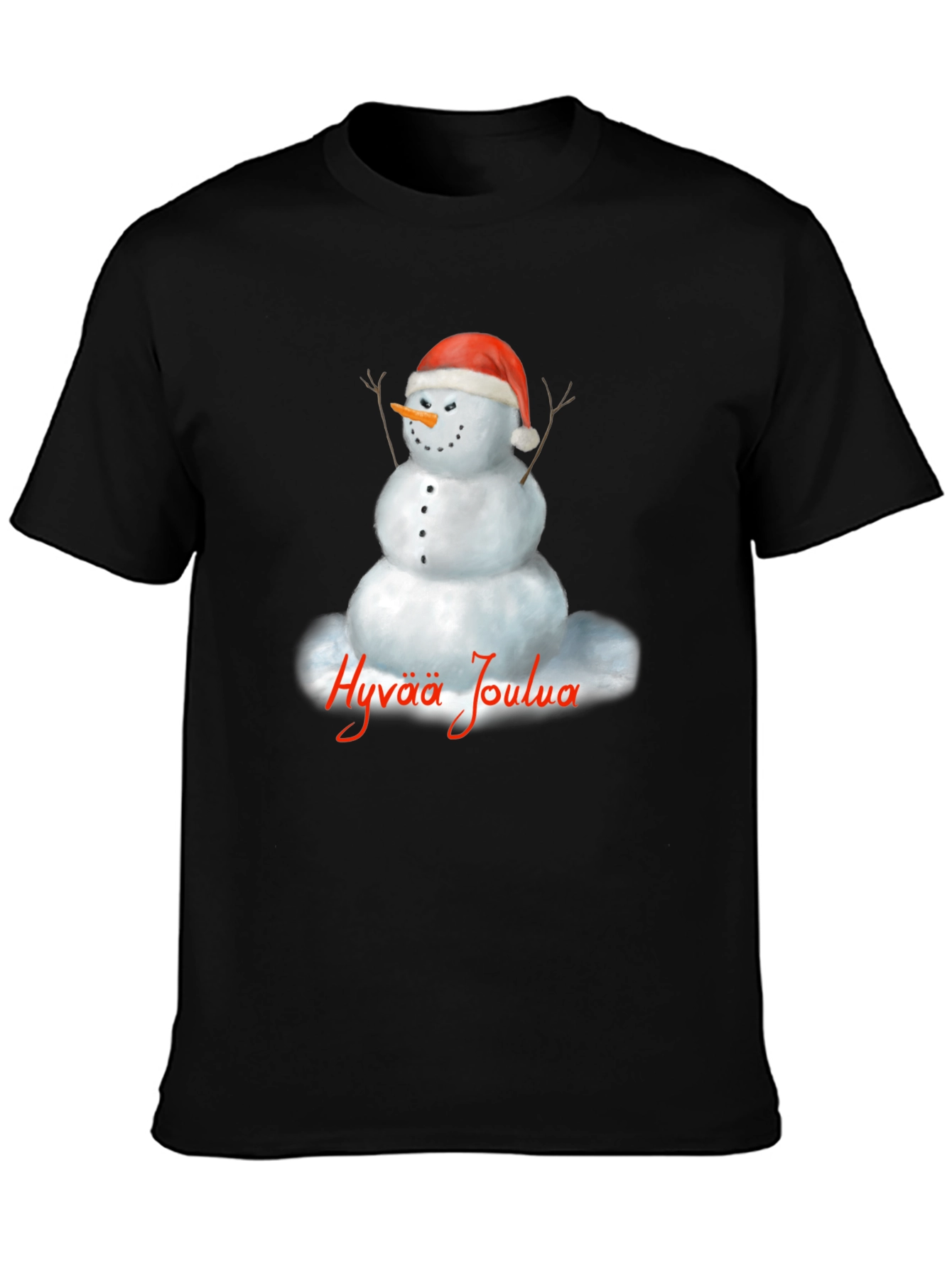Hyvaa Joulua Snowman T-Shirt - Holiday Tee