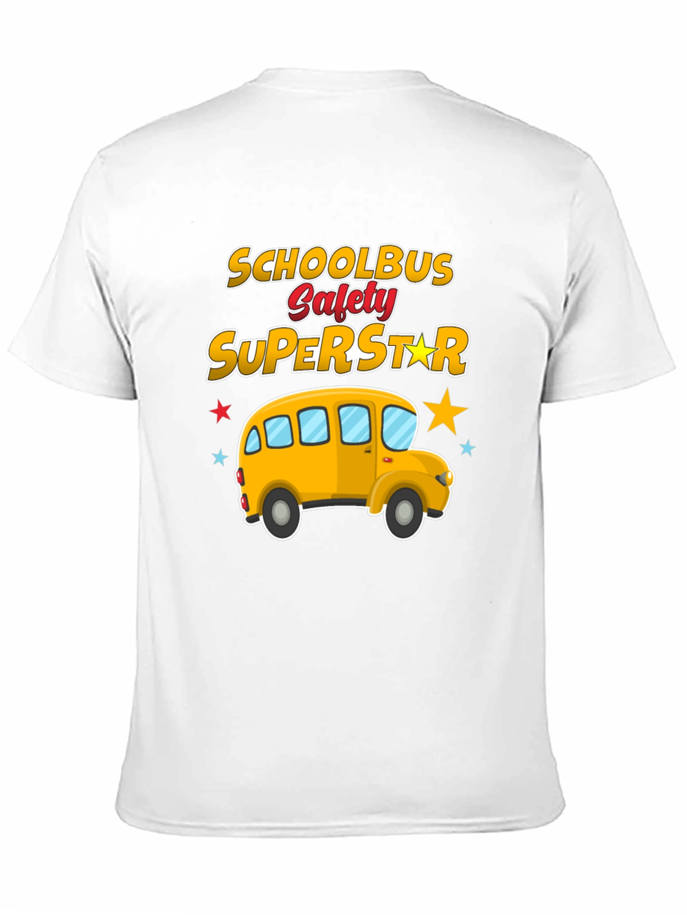 School Bus Safety Superstar Black T-Shirt