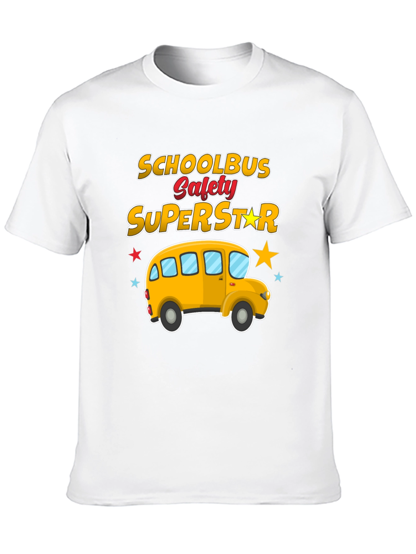 School Bus Safety Superstar Black T-Shirt