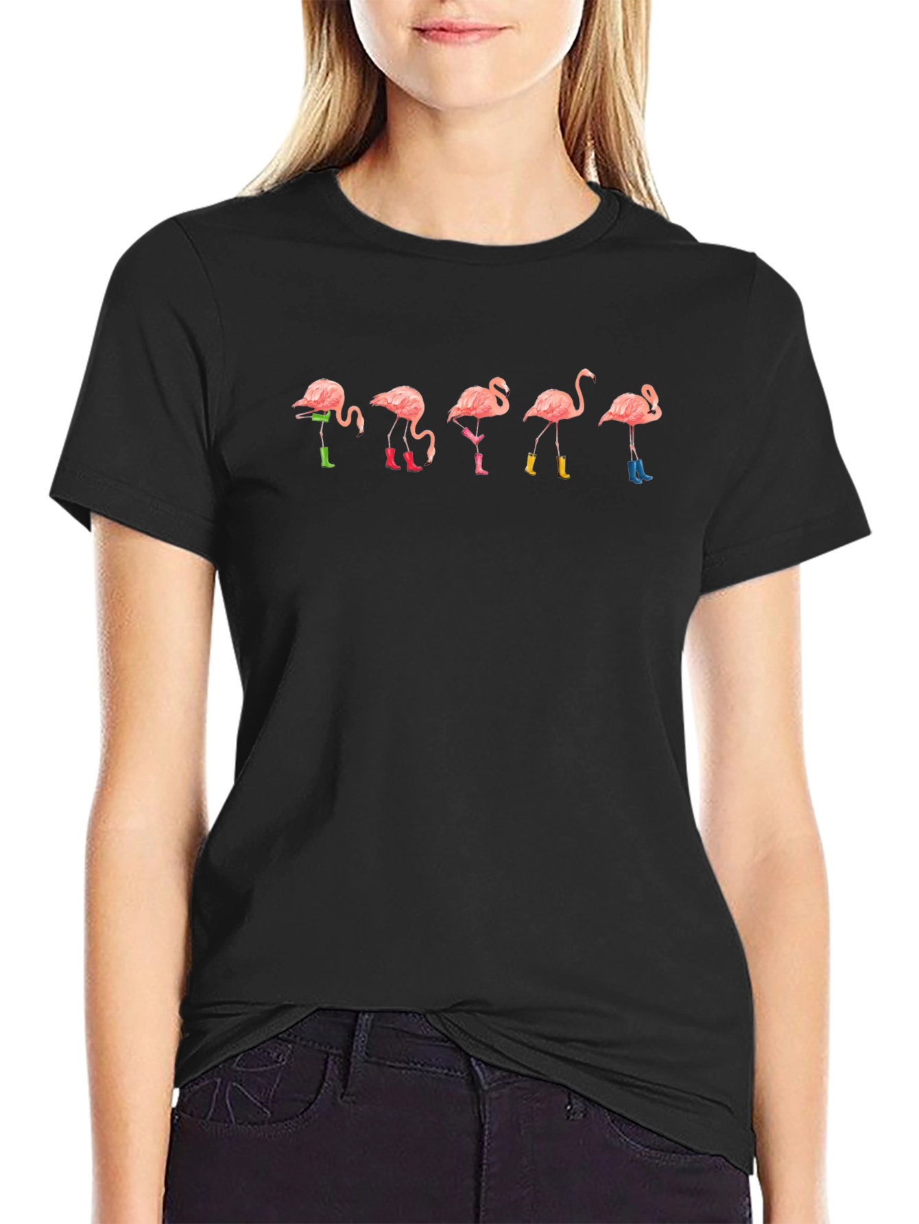Flamingo Rain Boot T-Shirt