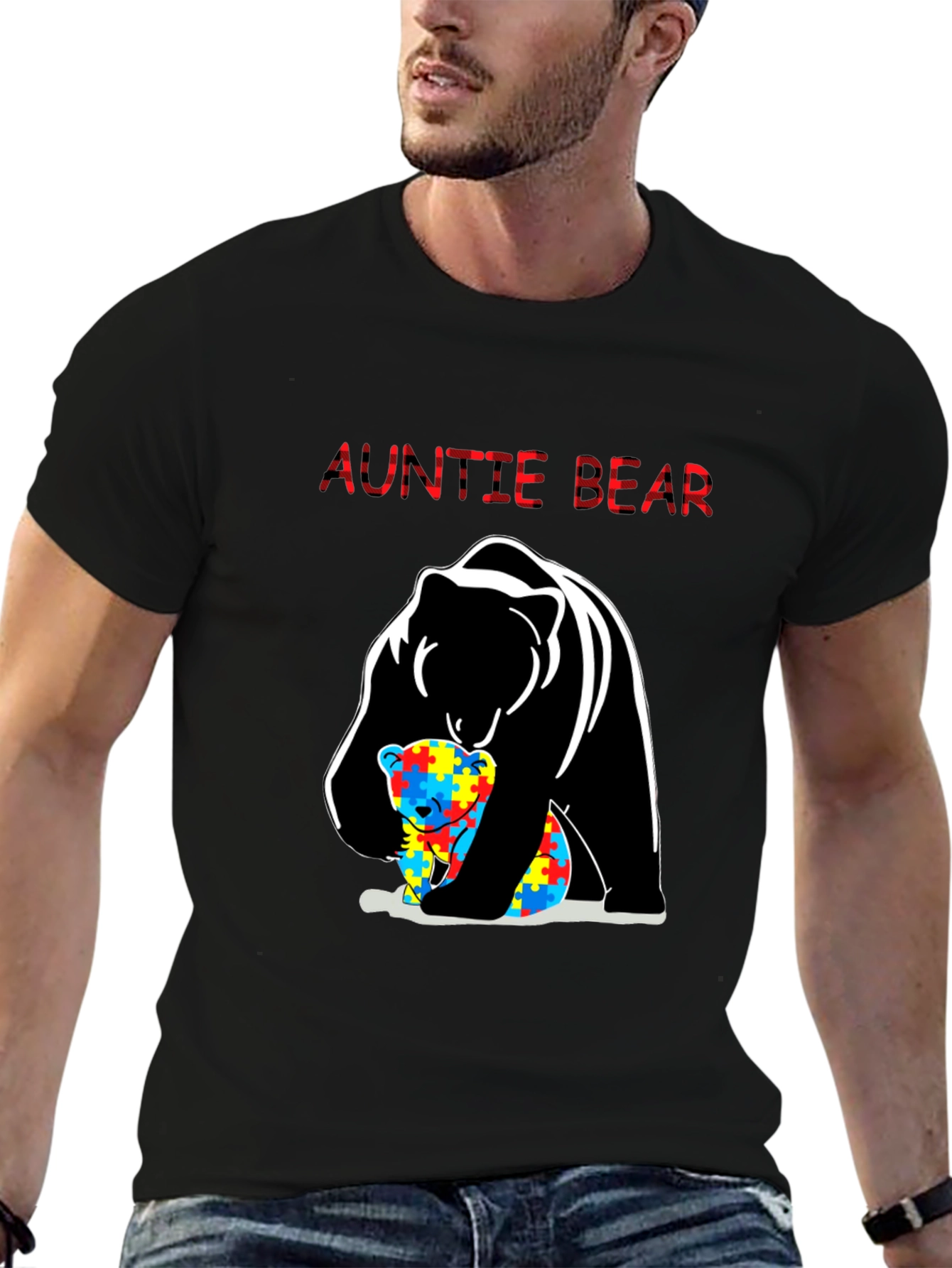 Auntie Bear Autism Awareness T-Shirt