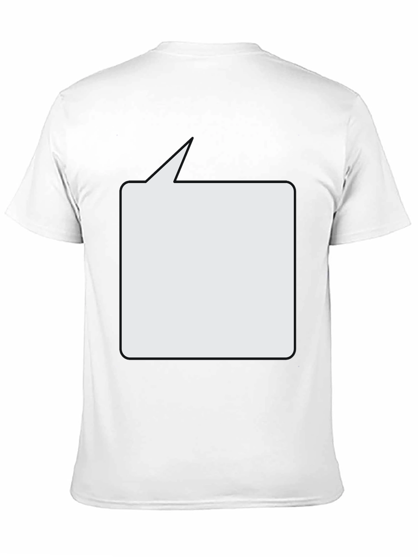 Black T-Shirt with Speech Bubble Design