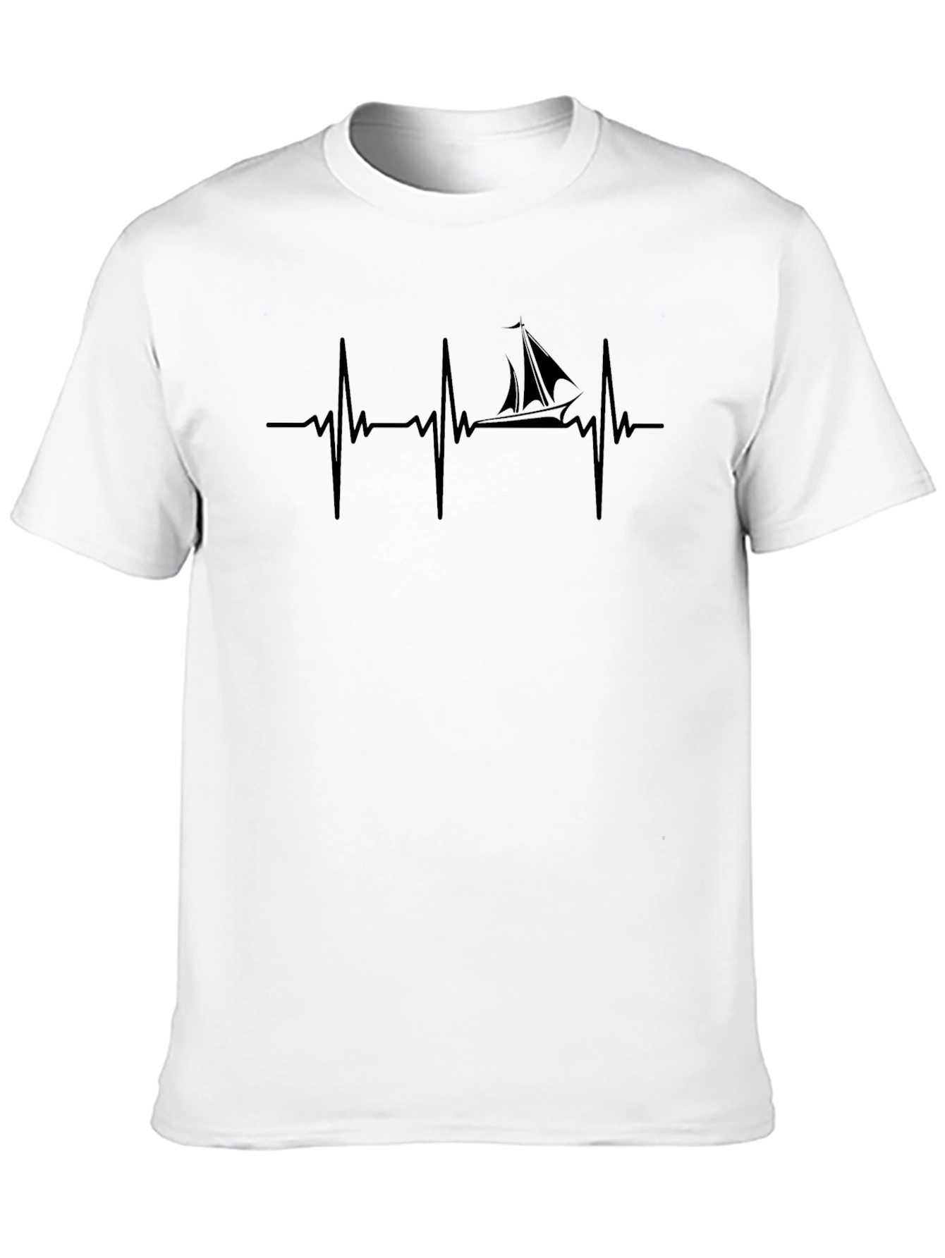 Sailboat Heartbeat T-Shirt - Nautical Passion