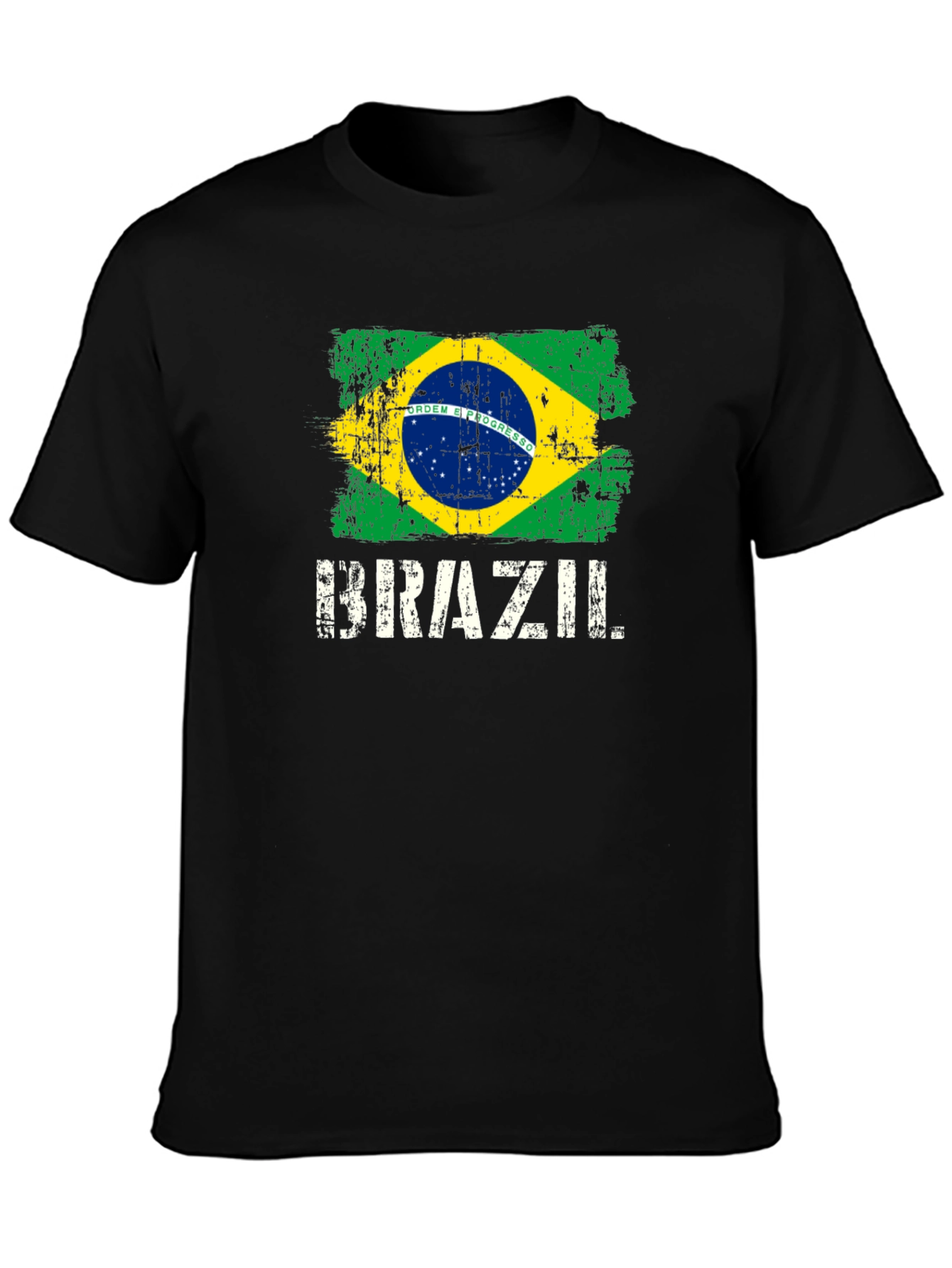 Brazil Flag T-Shirt - Distressed Graphic Tee