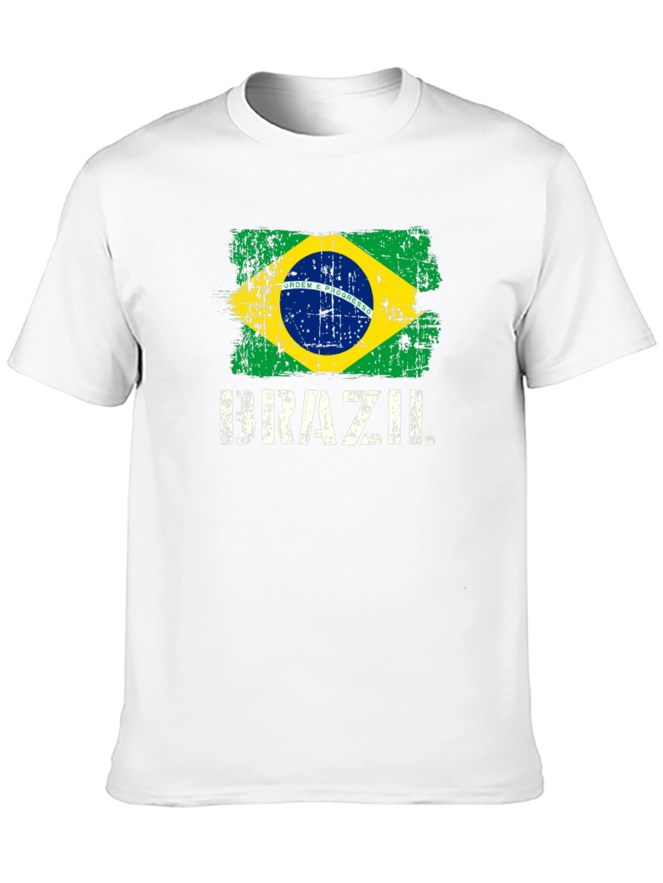 Brazil Flag T-Shirt - Distressed Graphic Tee