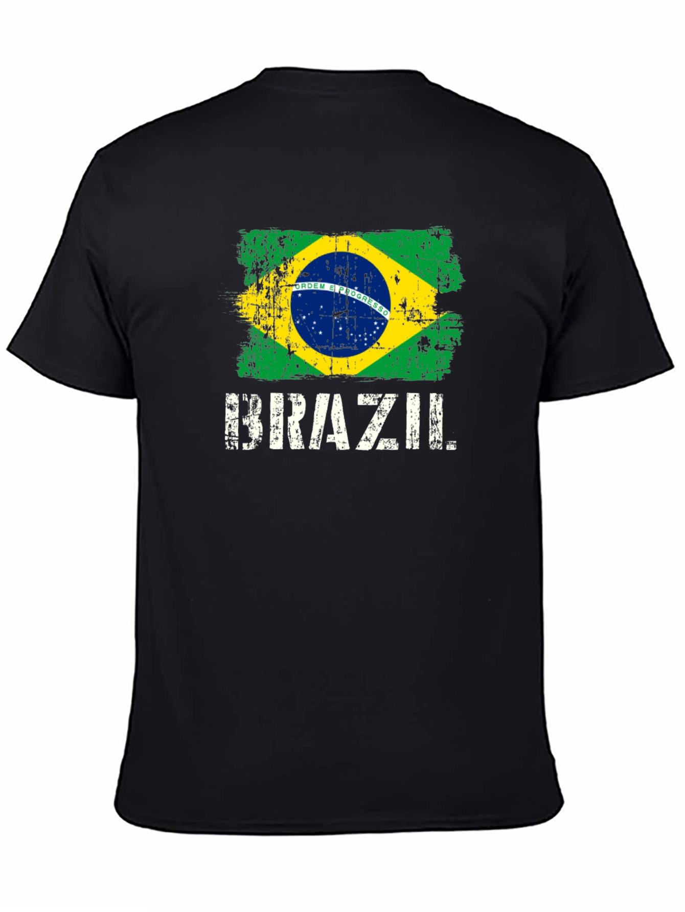 Brazil Flag T-Shirt - Distressed Graphic Tee