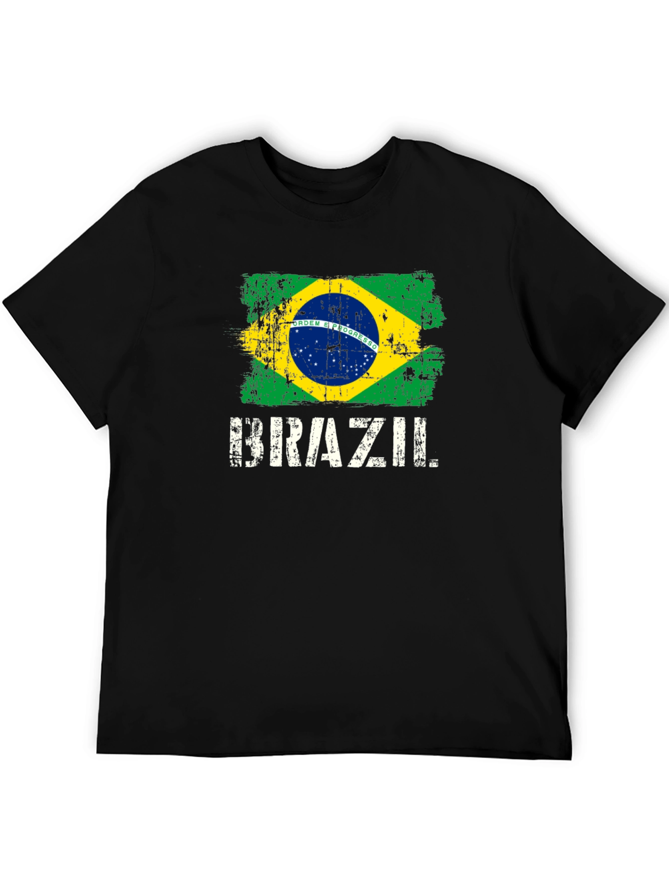 Brazil Flag T-Shirt - Distressed Graphic Tee
