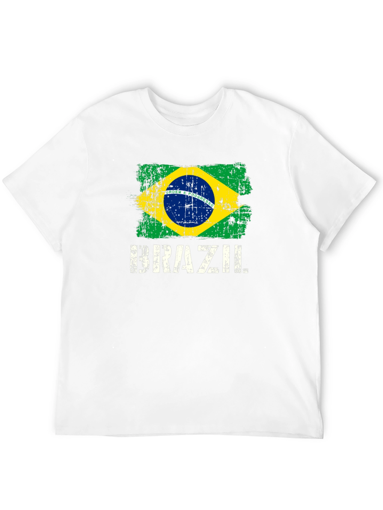 Brazil Flag T-Shirt - Distressed Graphic Tee