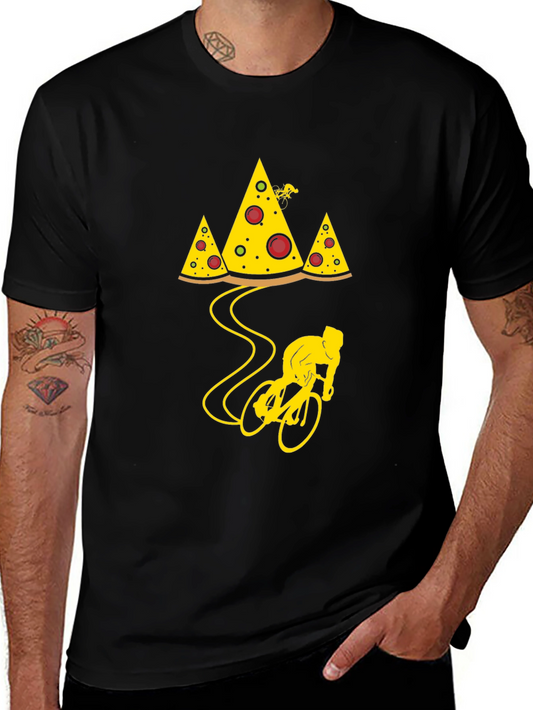 Pizza Mountain Biker T-Shirt