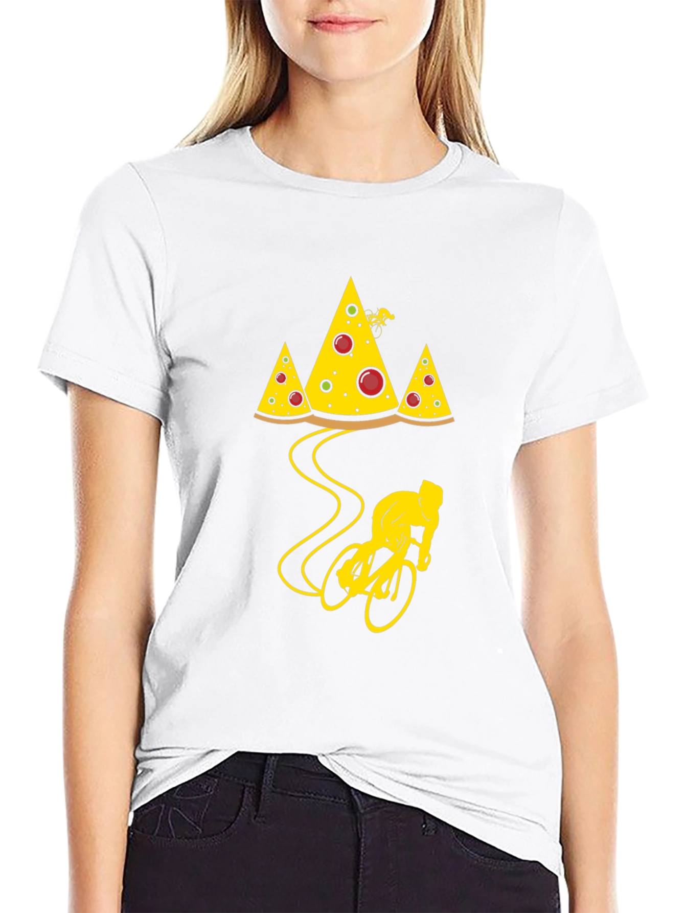 Pizza Mountain Biker T-Shirt