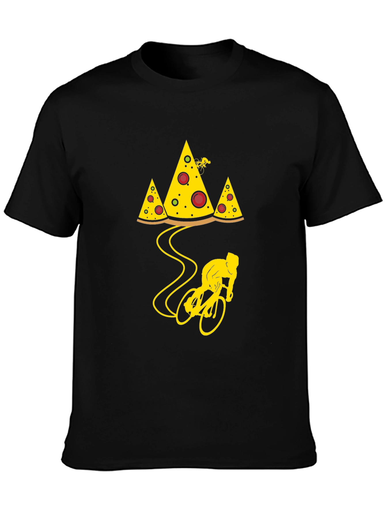 Pizza Mountain Biker T-Shirt