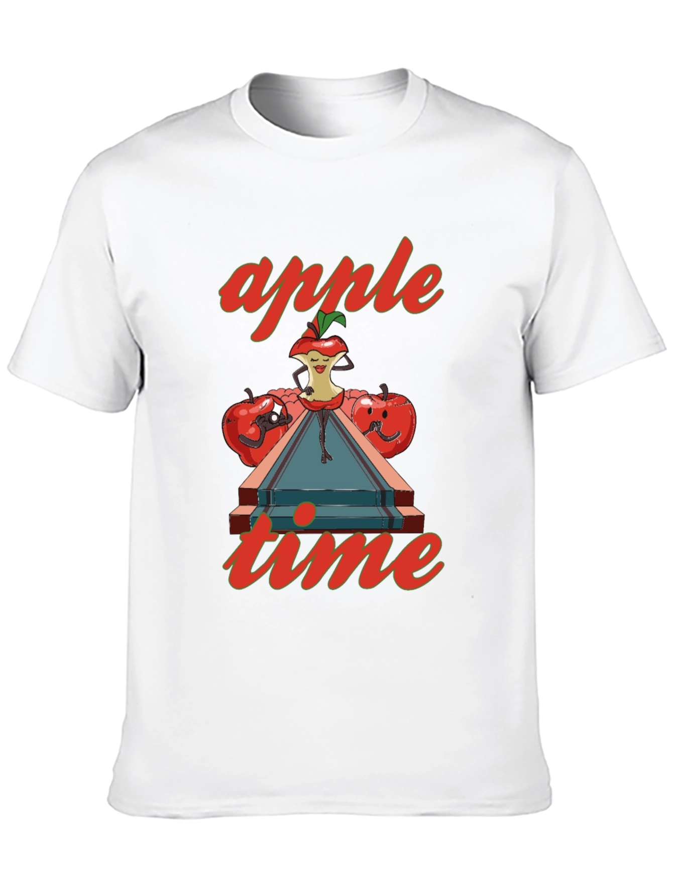 Apple Time Graphic T-Shirt - Fun & Quirky Design