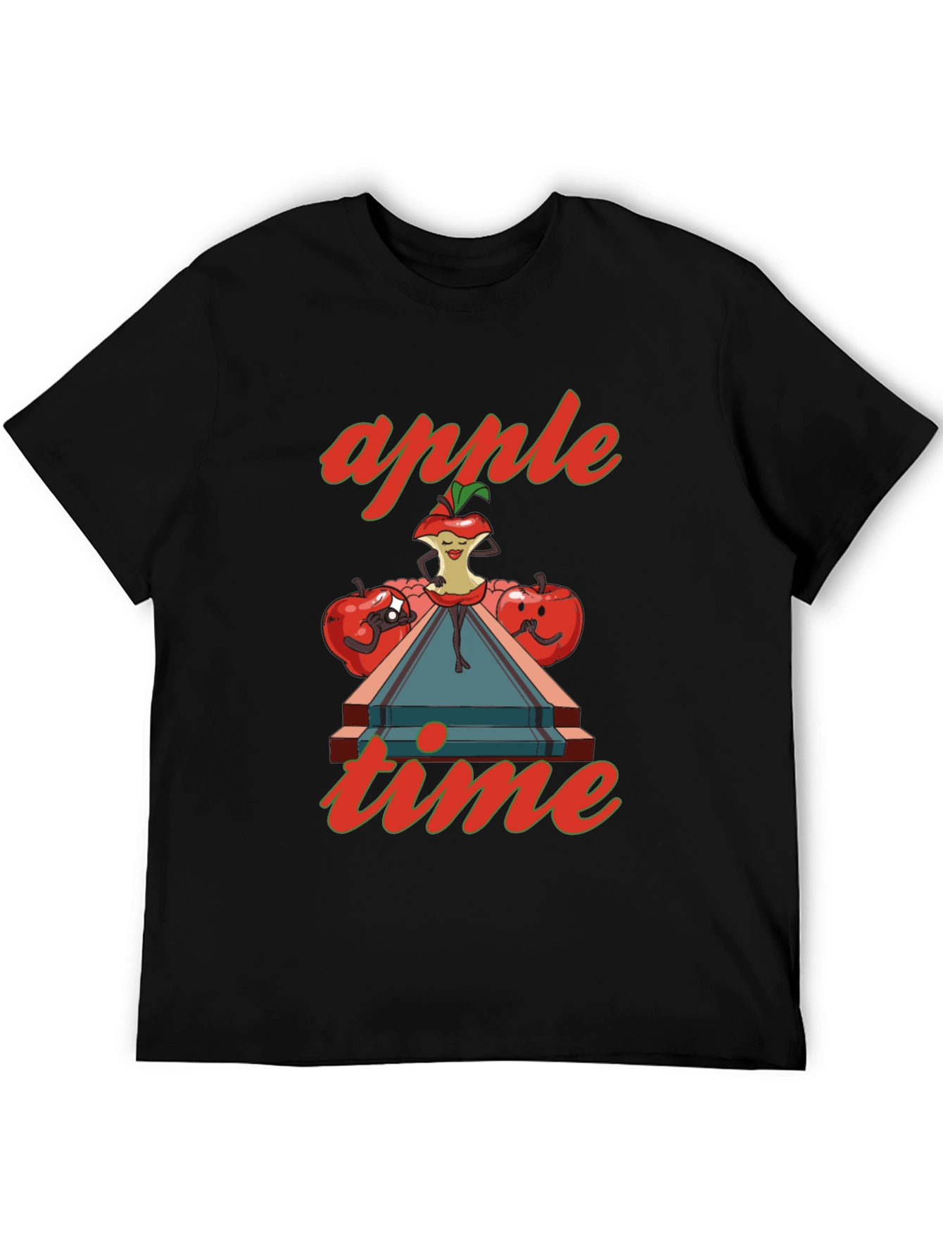Apple Time Graphic T-Shirt - Fun & Quirky Design